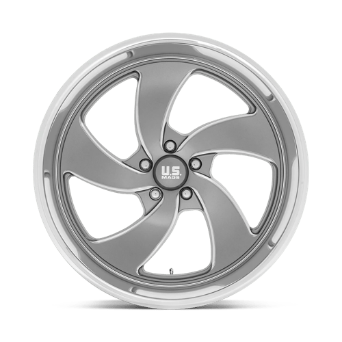 US MAG U133 DESPERADO Anthracite Milled Diam-cut Lip 22x10.5 +1 5x120.65mm 72.6mm - Wheelwiz