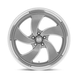 US MAG U133 DESPERADO Anthracite Milled Diam-cut Lip 22x10.5 +1 5x120.65mm 72.6mm - Wheelwiz