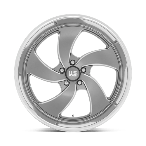 US MAG U133 DESPERADO Anthracite Milled Diam-cut Lip 22x10.5 +1 5x120.65mm 72.6mm - Wheelwiz
