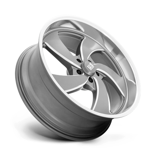US MAG U133 DESPERADO Anthracite Milled Diam-cut Lip 22x8.5 +1 5x127mm 78.1mm - Wheelwiz