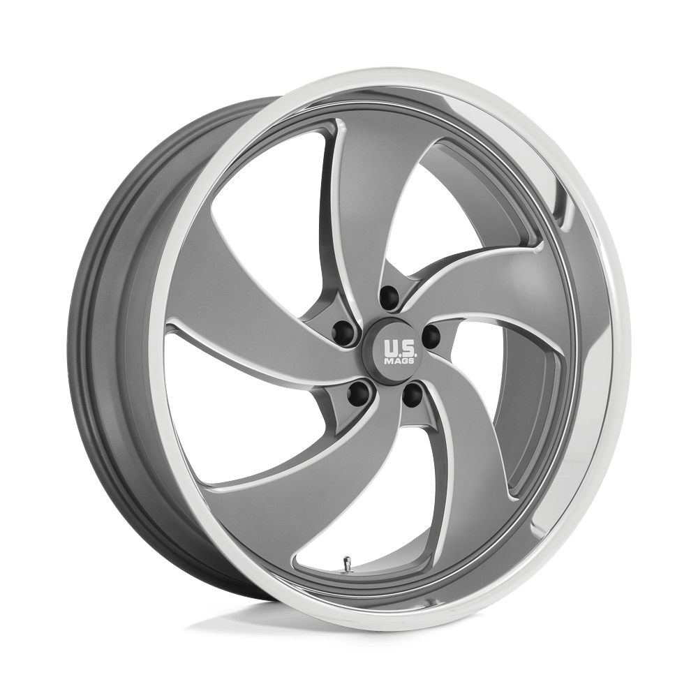 US MAG U133 DESPERADO Anthracite Milled Diamond Cut Milled 22x8.5 +01 5x120.65mm 72.6mm - WheelWiz