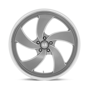 US MAG U133 DESPERADO Anthracite Milled Diam-cut Lip 24x9 +1 5x127mm 78.1mm - Wheelwiz