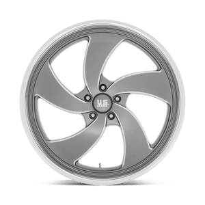 US MAG U133 DESPERADO Anthracite Milled Diam-cut Lip 24x9 +1 5x120.65mm 72.6mm - Wheelwiz