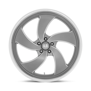 US MAG U133 DESPERADO Anthracite Milled Diam-cut Lip 24x9 +1 5x120.65mm 72.6mm - Wheelwiz