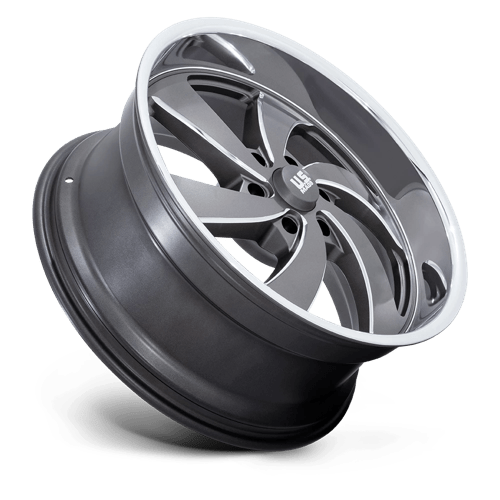 US MAG U133 DESPERADO Anthracite Milled Diam-cut Lip 22x10 +25 6x135mm 87.1mm