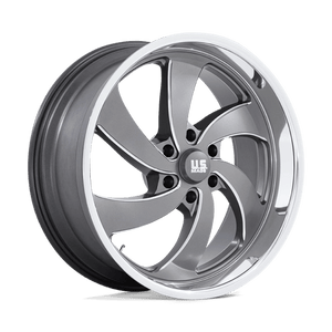 US MAG U133 DESPERADO Anthracite Milled Diam-cut Lip 22x9 +25 6x135mm 87.1mm