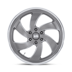 US MAG U133 DESPERADO Anthracite Milled Diam-cut Lip 22x9 +25 6x135mm 87.1mm - Wheelwiz