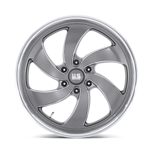 US MAG U133 DESPERADO Anthracite Milled Diam-cut Lip 22x10 +25 6x139.7mm 78.1mm - Wheelwiz