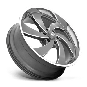US MAG U133 DESPERADO Anthracite Milled Diam-cut Lip 24x9 +25 6x139.7mm 78.1mm - Wheelwiz