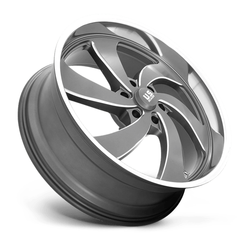 US MAG U133 DESPERADO Anthracite Milled Diam-cut Lip 24x9 +25 6x135mm 87.1mm - Wheelwiz