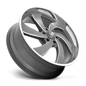 US MAG U133 DESPERADO Anthracite Milled Diam-cut Lip 24x9 +25 6x135mm 87.1mm - Wheelwiz