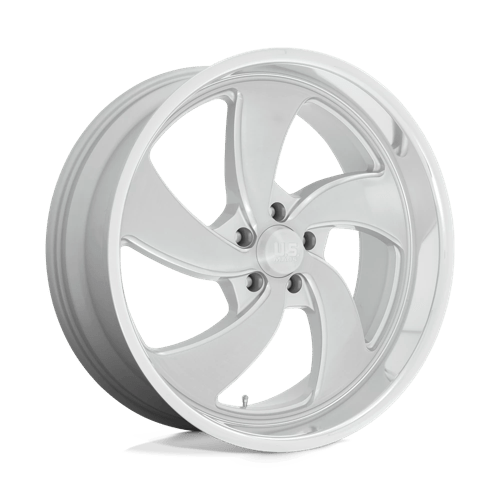 US MAG U134 DESPERADO Silver Brushed Face Milled Diamond Cut Milled 22x8.5 +1 5x127mm 78.1mm - Wheelwiz