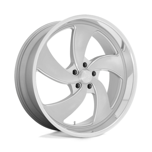 US MAG U134 DESPERADO Silver Brushed Face Milled Diamond Cut Milled 22x10.5 +01 5x127mm 78.1mm - WheelWiz