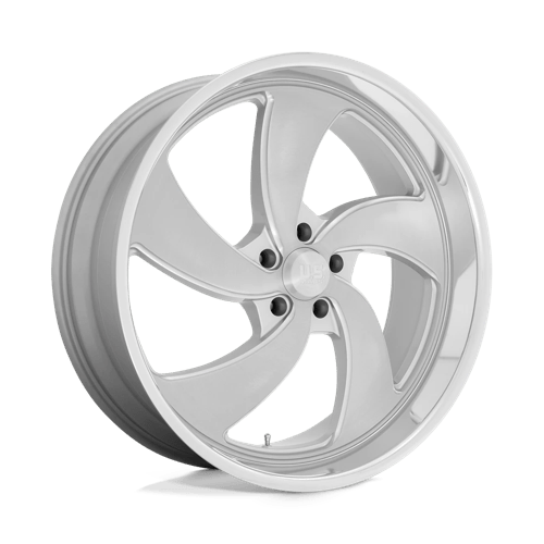 US MAG U134 DESPERADO Silver Brushed Face Milled Diamond Cut Milled 22x10.5 +01 5x120.65mm 72.6mm - WheelWiz