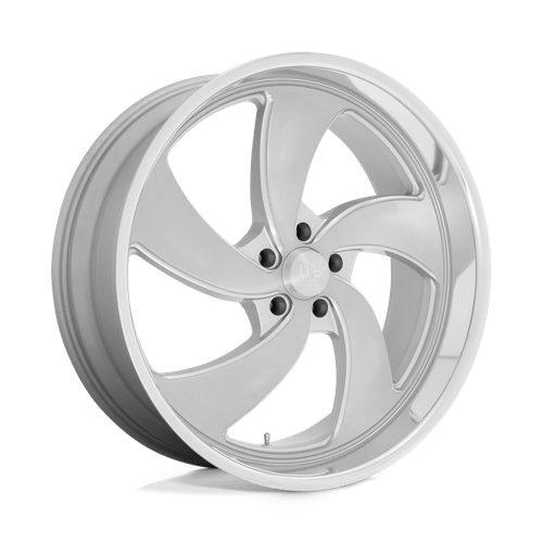 US MAG U134 DESPERADO Silver Brushed Face Milled Diamond Cut Milled 22x8.5 +01 5x120.65mm 72.6mm - WheelWiz