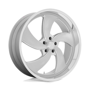 US MAG U134 DESPERADO Silver Brush Face Mill Dc-lip 24x9 +1 5x120.65mm 72.6mm - Wheelwiz