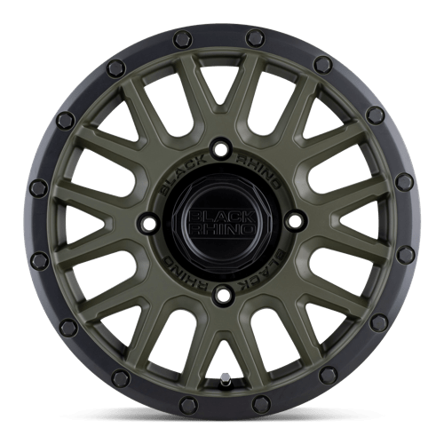Black Rhino LA PAZ UTV Olive Drab Green W/ Black Lip 14x7 +36 4x156mm 132mm - Wheelwiz