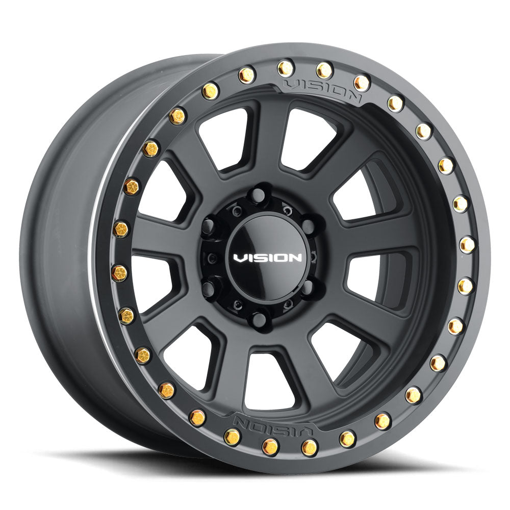 Vision Wheel 350 Satin Black 17x9 -40 5x139.7mm 108mm - Wheelwiz