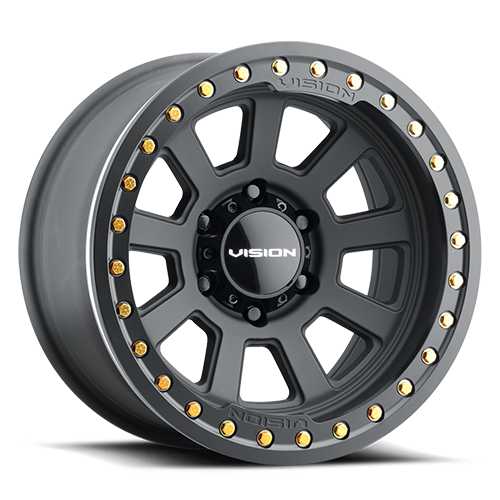 Vision Wheel 350 Satin Black 15x8 -28 5x139.7mm 108mm - Wheelwiz