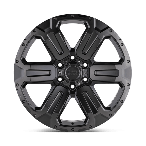 Black Rhino WANAKA M-gunmetal W/ Brushed Face 20x9 +35 6x114.3mm 76.1mm - Wheelwiz