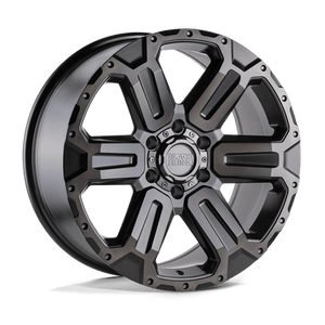 Black Rhino WANAKA M-gunmetal W/ Brushed Face 17x8.5 +12 6x139.7mm 112.1mm - Wheelwiz