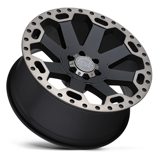 Black Rhino WARLORD Matte Black W/ Mach Dark Tint 18x9 +12 8x180mm 125.1mm - Wheelwiz