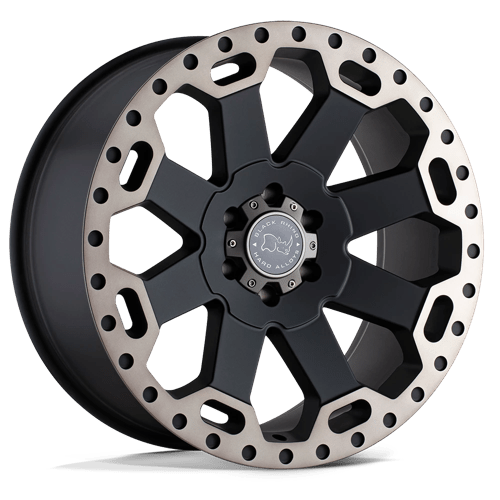 Black Rhino WARLORD Matte Black W/ Mach Dark Tint 17x9 +12 6x139.7mm 112.1mm - Wheelwiz
