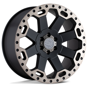 Black Rhino WARLORD Matte Black W/ Machined Dark Tint 22x10 +12 6x139.7mm 112.1mm - WheelWiz