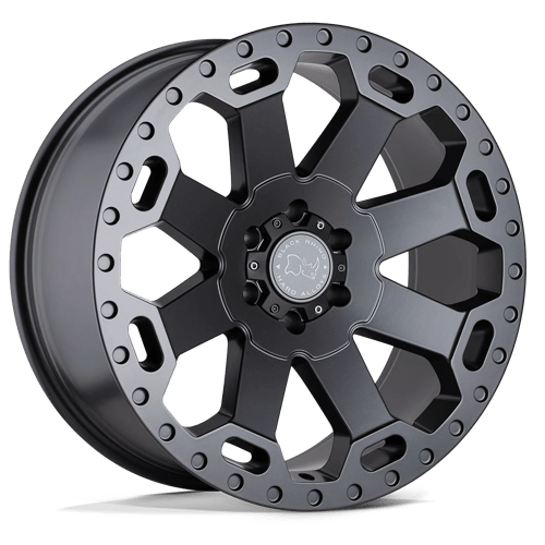 Black Rhino WARLORD Matte Gunmetal 22x10 -23 5x127mm 71.5mm - WheelWiz