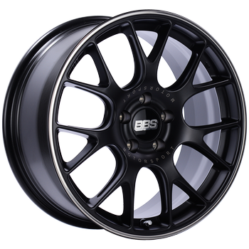 BBS CHR CL BLACK w/STAINLESS 20x12 +44 Custom 84mm - WheelWiz