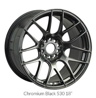 XXR Wheels XXR 530 Chromium Black 19x8.75 +35 5x114.3|5x120mm 73.1mm - Wheelwiz