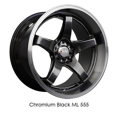 XXR Wheels XXR 555 Chromium Black / Ml 18x8.5 +35 5x100|5x114.3mm 73.1mm - Wheelwiz
