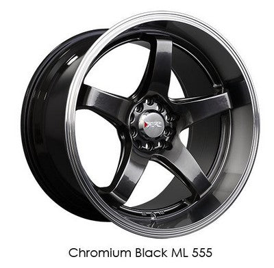 XXR Wheels XXR 555 Chromium Black / Ml 17x8 +35 5x100|5x114.3mm 73.1mm - Wheelwiz