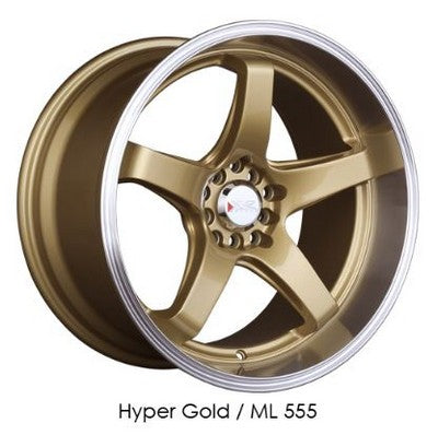 XXR Wheels XXR 555 Hyper Gold / Ml 18x8.5 +35 5x100|5x114.3mm 73.1mm - Wheelwiz