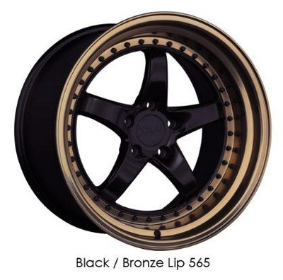 XXR Wheels XXR 565 Black / Bronze Lip 18x10.5 +20 5x114.3mm 73.1mm