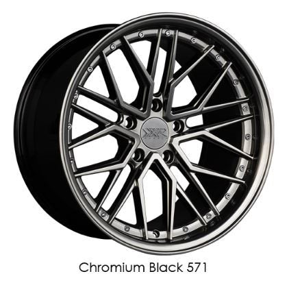 XXR Wheels XXR 571 Chromium Black 18x8.5 +35 5x114.3mm 73.1mm