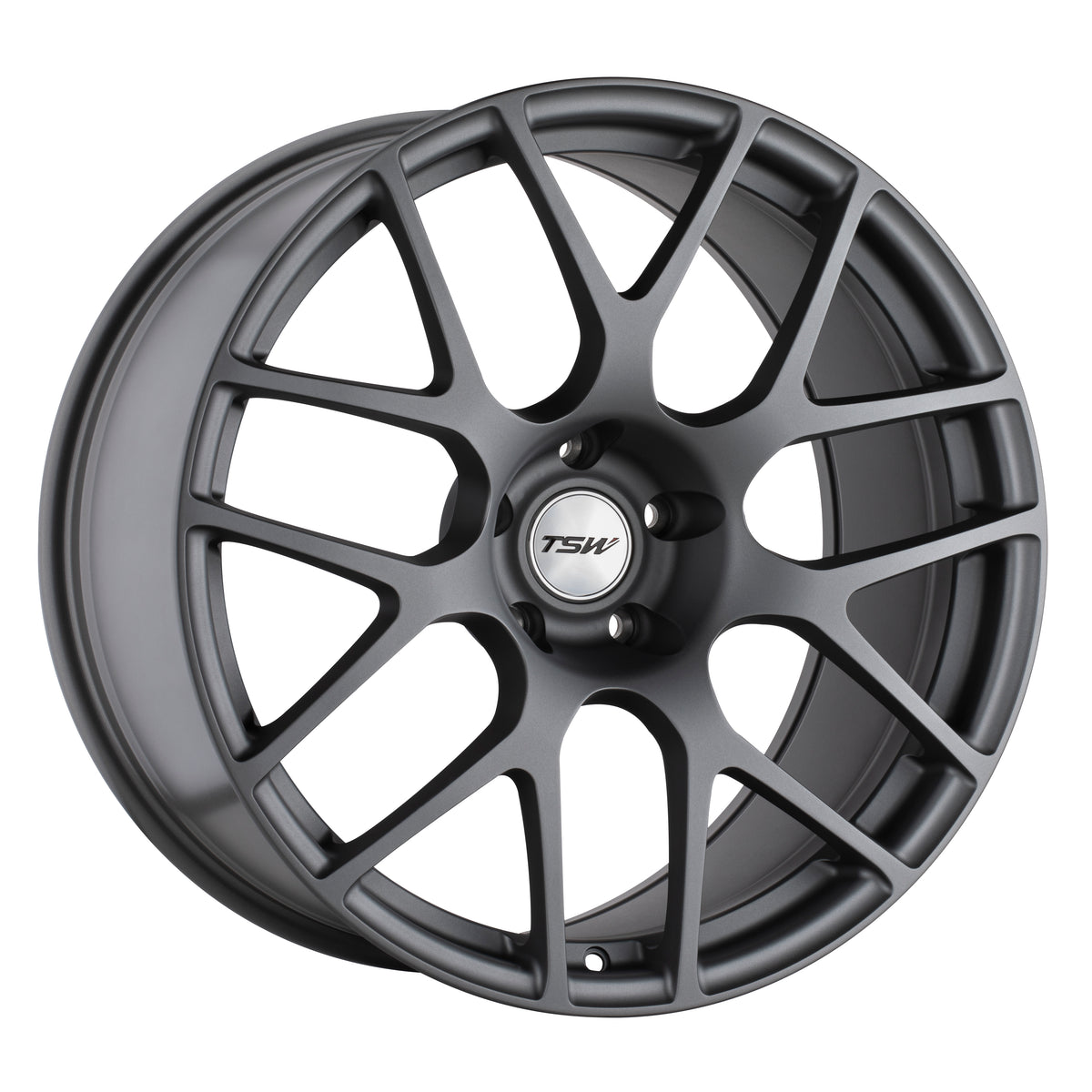 TSW NURBURGRING MATTE GUNMETAL 18x8 +35 5x120mm 76.1mm - WheelWiz