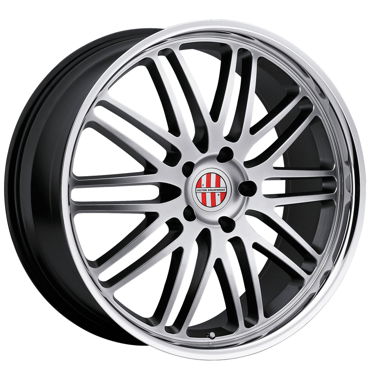 Victor Equipment LEMANS HYPER SILVER W/ MIRROR CUT LIP 18x8 +45 5x130mm 71.5mm - WheelWiz