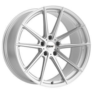 TSW BATHURST SILVER W/ MIRROR CUT FACE 18x9.5 +39 5x120mm 76.1mm - WheelWiz