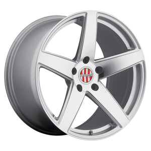 Victor Equipment BADEN SILVER W/ MIRROR CUT FACE 19x8 +45 5x130mm 71.5mm - WheelWiz