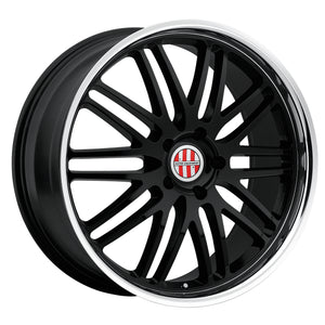 Victor Equipment LEMANS GLOSS BLACK W/ MIRROR CUT LIP 19x9.5 +49 5x130mm 71.5mm - WheelWiz