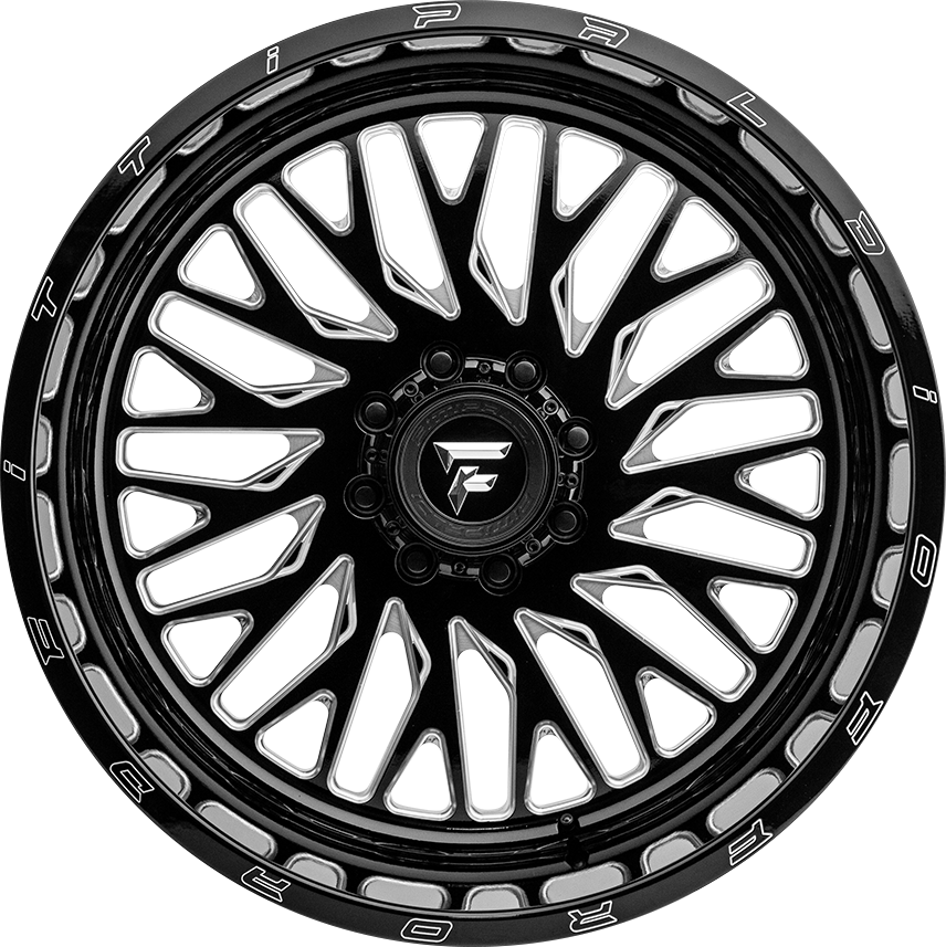 Fittipaldi FTF07 Black Milled 22x14 -76 8x165mm 125.2mm - WheelWiz