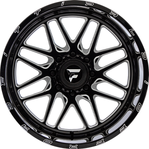 Fittipaldi FTF18 Gloss Black Milled 22x12 -51 6x139.7mm 106.2mm - WheelWiz