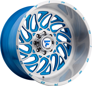 Fittipaldi FTF09 Brushed w/ Blue Accents 22x12 -51 5x127mm 71.5mm - WheelWiz