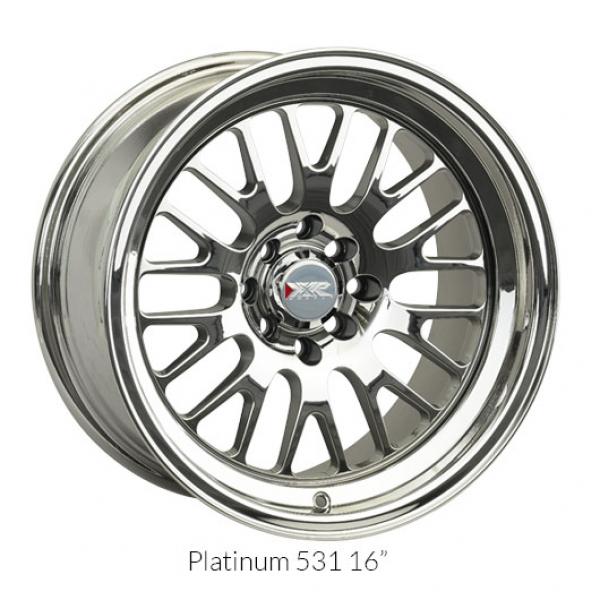 XXR Wheels 531 Platinum 17x9 +25 4x100,4x114.3mm 73.1mm - WheelWiz
