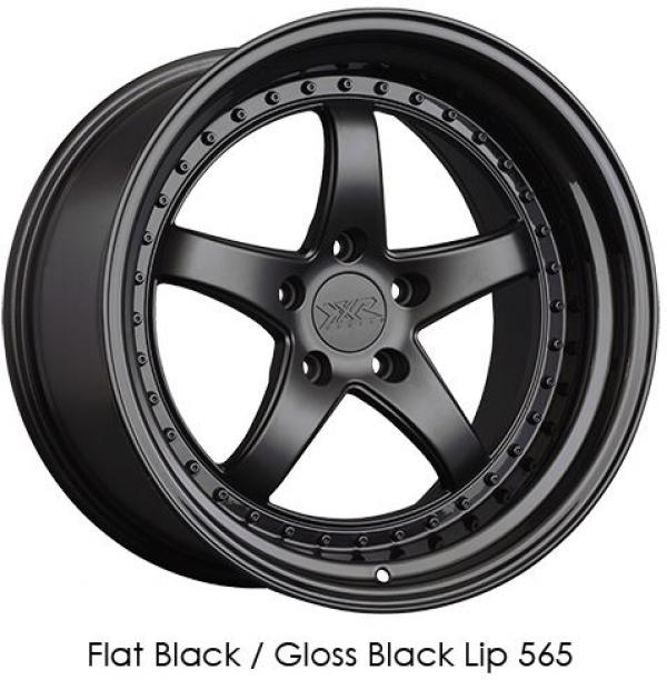 XXR Wheels 565 Flat Black / Gloss Black Lip 18x9.5 +38 5x100mm 73.1mm