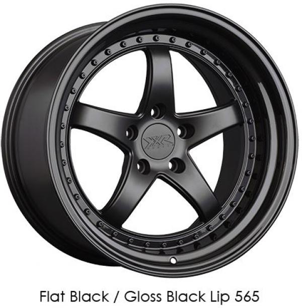 XXR Wheels 565 Flat Black / Gloss Black Lip 18x8.5 +35 5x100mm 73.1mm - WheelWiz