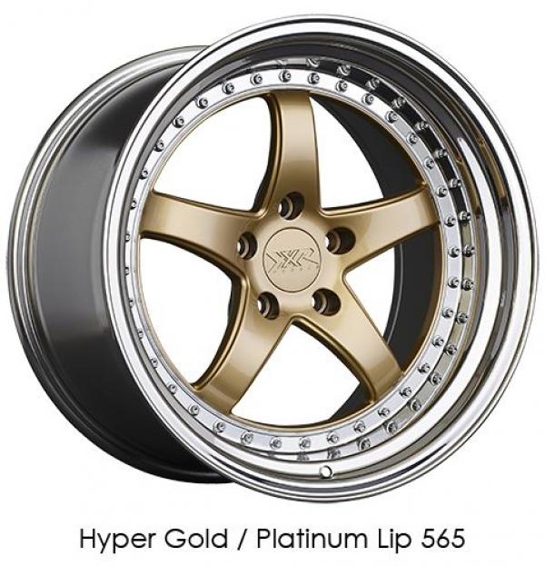XXR Wheels 565 Hyper Gold / Platinum Lip 18x9.5 +38 5x120mm 73.1mm - WheelWiz