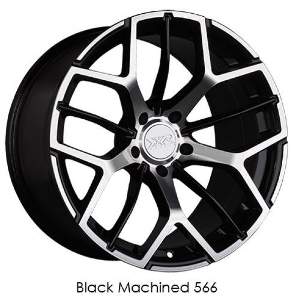 XXR Wheels 566 Black / Machined 18x8.5 +20 5x114.3mm 73.1mm - WheelWiz