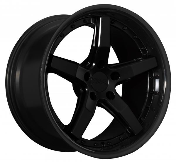 XXR Wheels 569 Flat Black / Gloss Black Lip 18x8.5 +38 5x108mm 73.1mm - WheelWiz